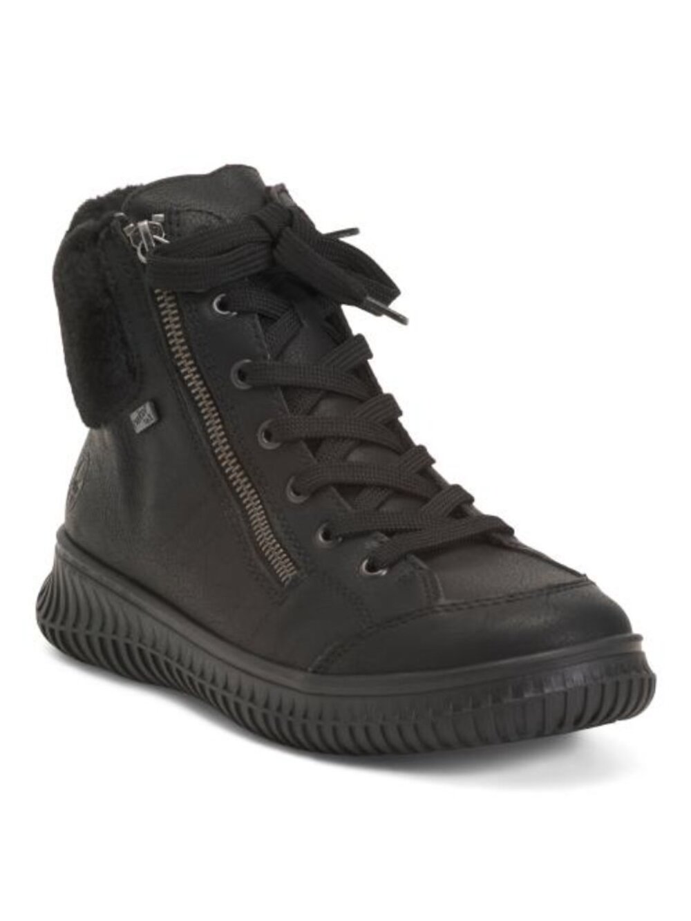 RIEKER Black Leather Collette Comfort Boots